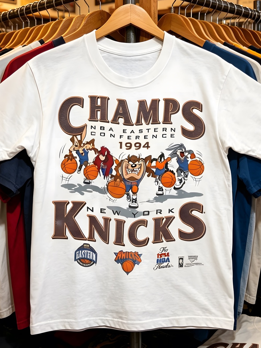 1994 New York Knicks NBA Eastern Conference Champs White t-shirt